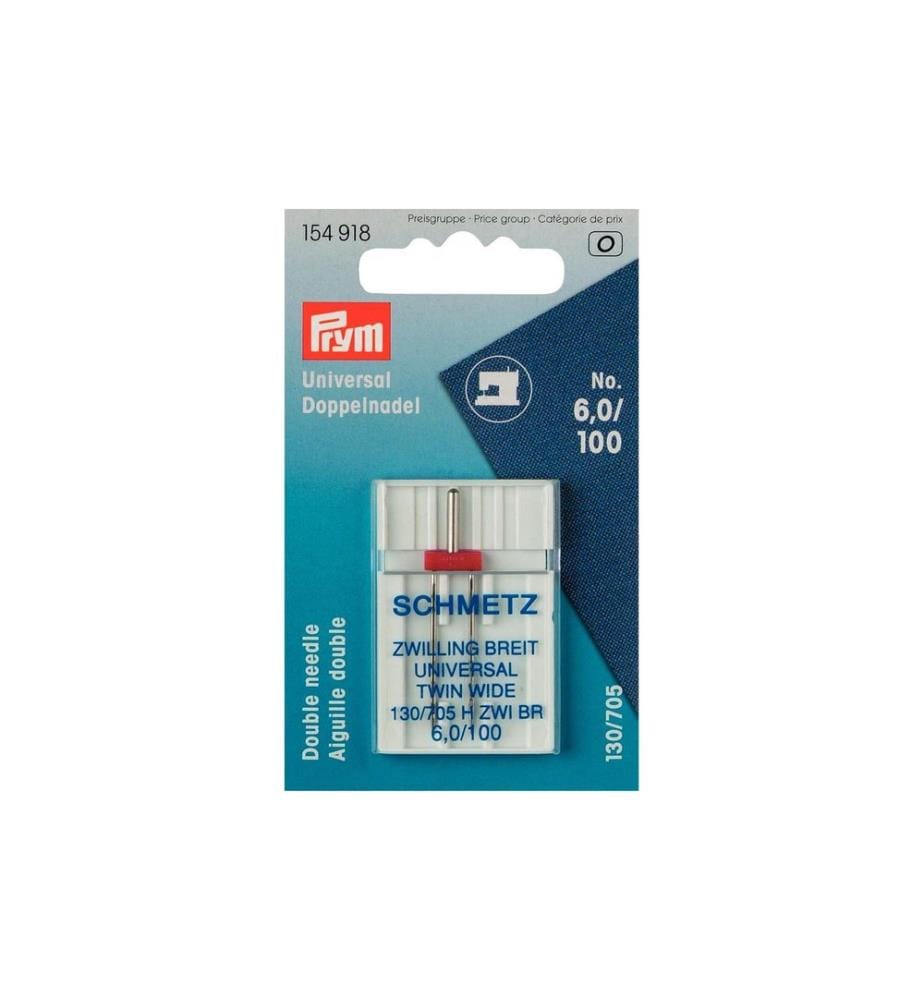 PRYM - Aiguille de machine à coudre Universal Nr. 100 Doubles, 1 Pièce/s