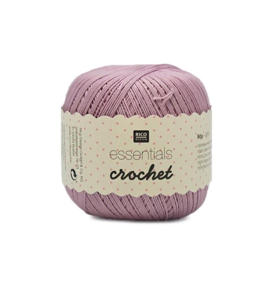 RICO DESIGN - Häkel- und Strickgarn Essentials Crochet 50 g, Rosa