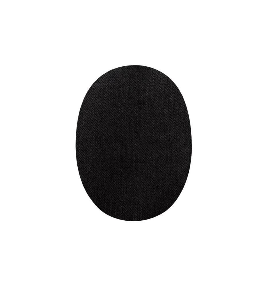 Mono-Quick - Flickstoff Oval 8.5 x 11.2 cm Schwarz, 2 Stück