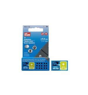 PRYM - Rivets tubulaires 6 - 9 mm, 12 pièces