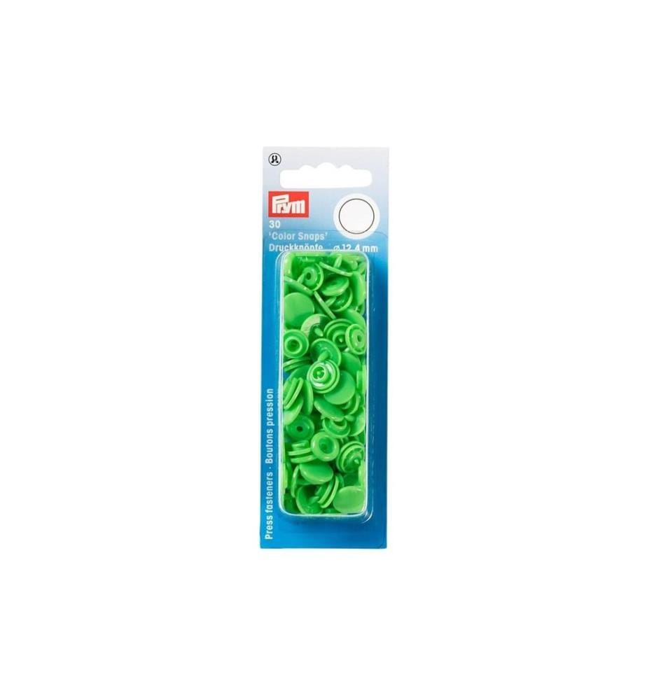 PRYM - Druckknöpfe Color Snaps Hellgrün, Ø 12,4 mm, 30 Stück