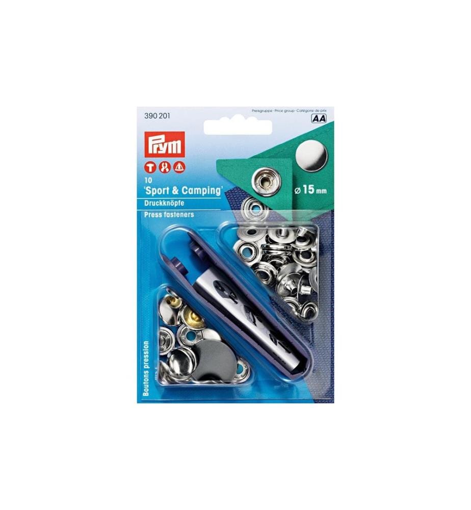 PRYM - Druckknöpfe Camping 15 mm, 10 Stück