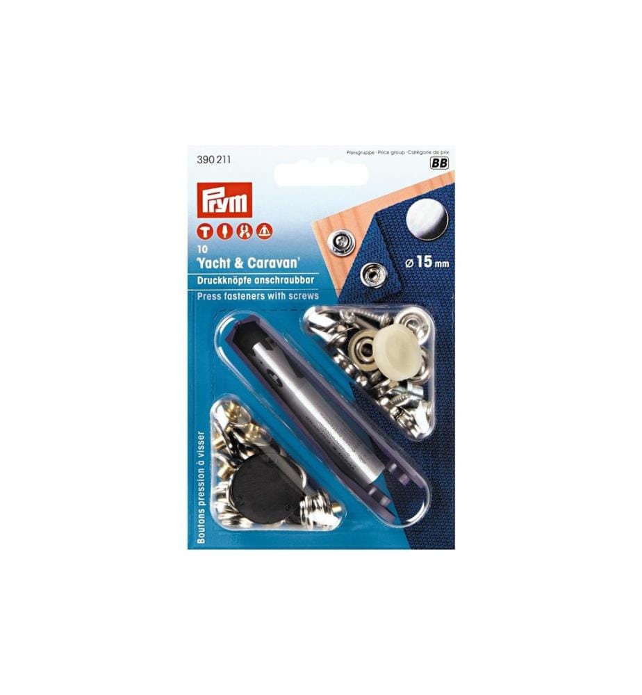 PRYM - Druckknöpfe Caravan 15 mm, 10 Stück