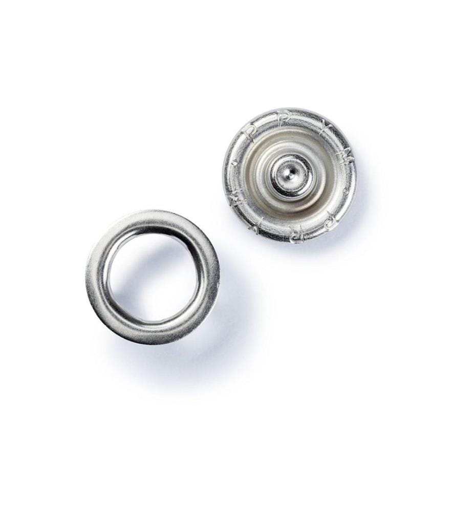 PRYM - Druckknöpfe Jersey Ring Silber, 10 mm, 20 Stück