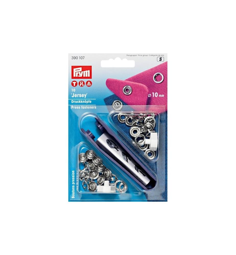 PRYM - Boutons poussoirs Jersey Ring 10 mm, 10 pièces