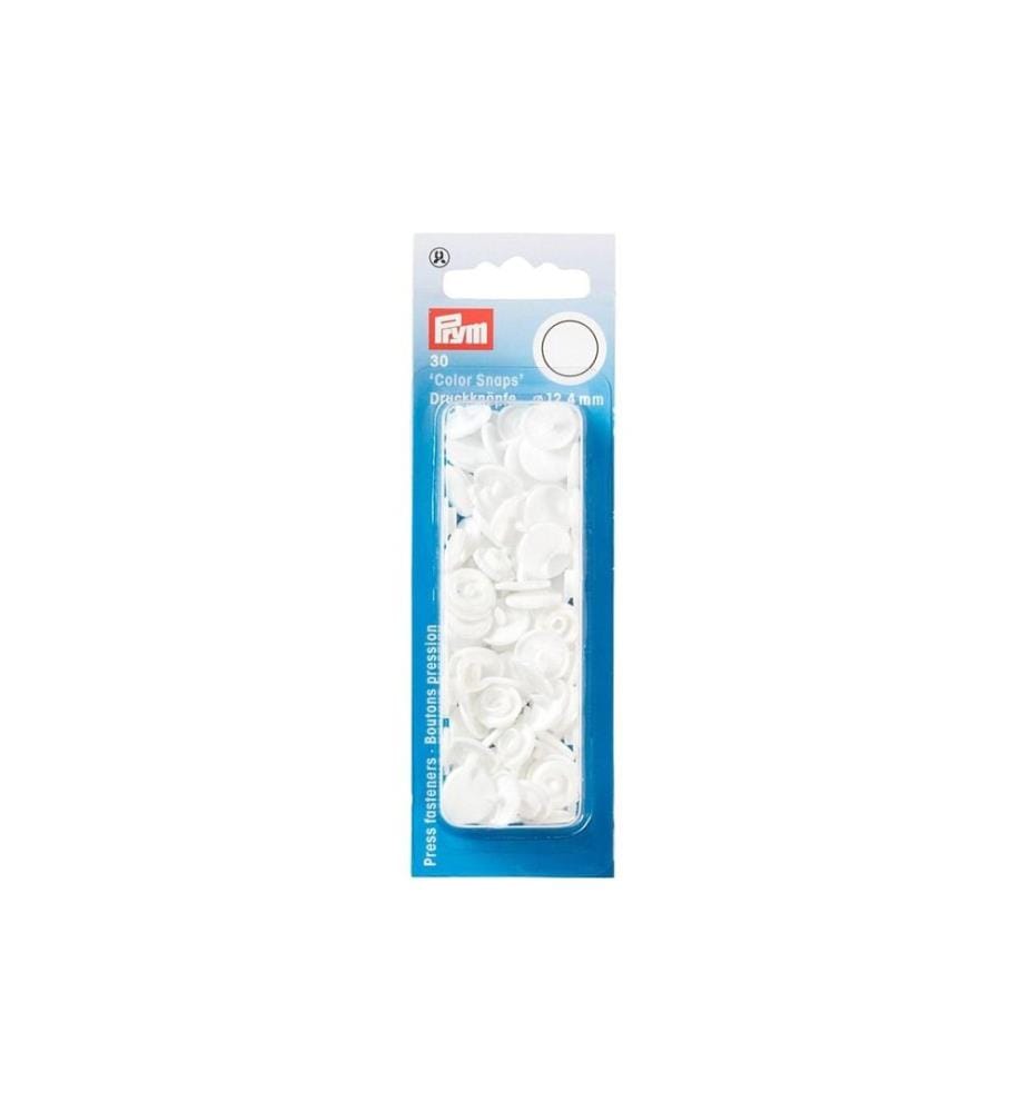 PRYM - Druckknöpfe Color Snaps Weiss, 12.4 mm, 30 Stück