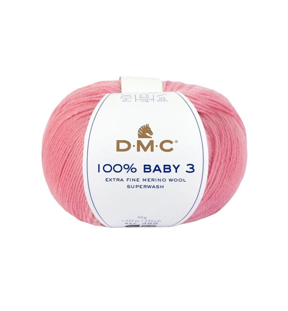 DMC - Laine 100% bébé 3 Rose bébé