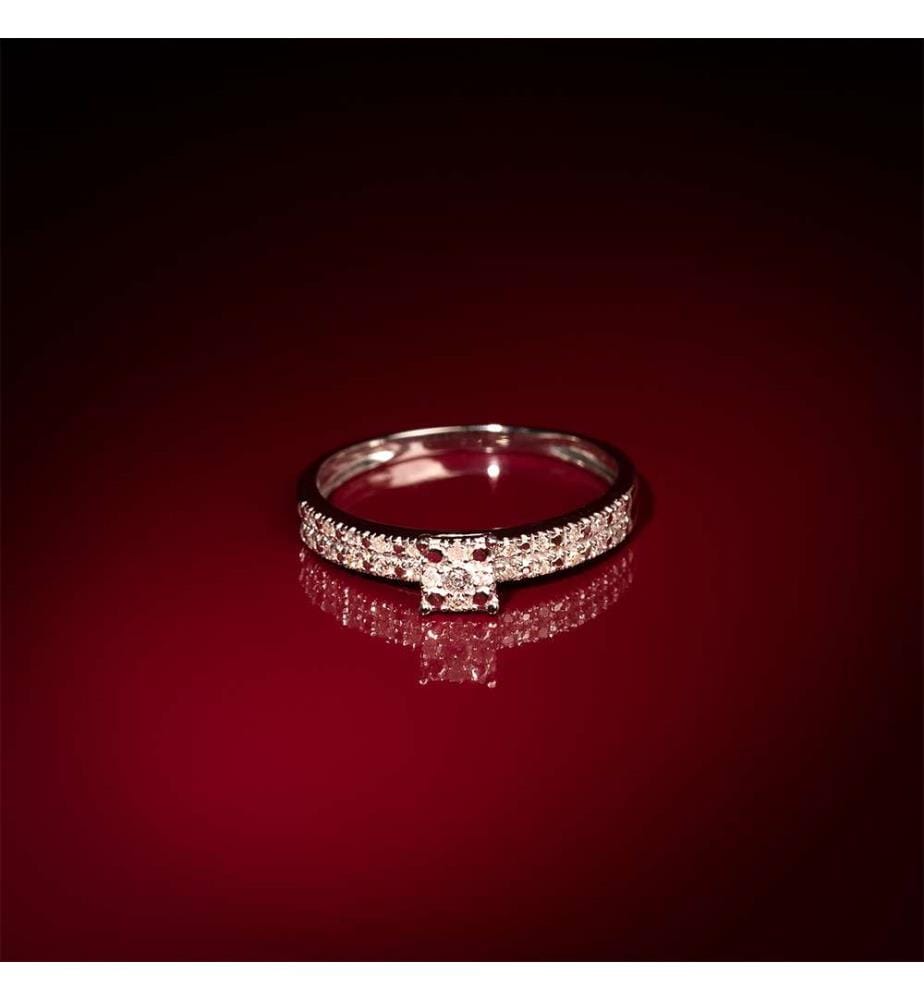Ring Isisford - Weissgold 375/1000