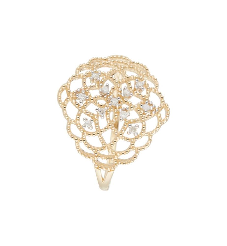 Bague Dentelle - Or Jaune 375/1000