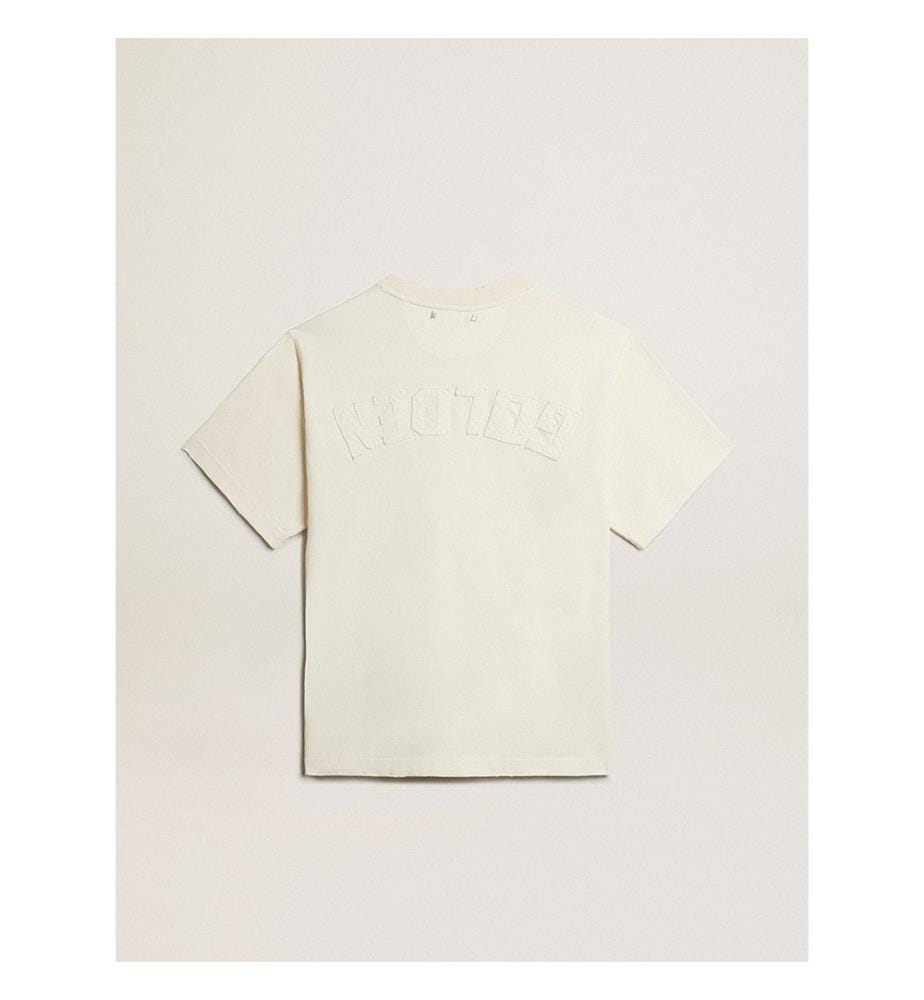 T-Shirt blanc vieilli avec logo inversé au dos - Jersey Capsule - Blanc