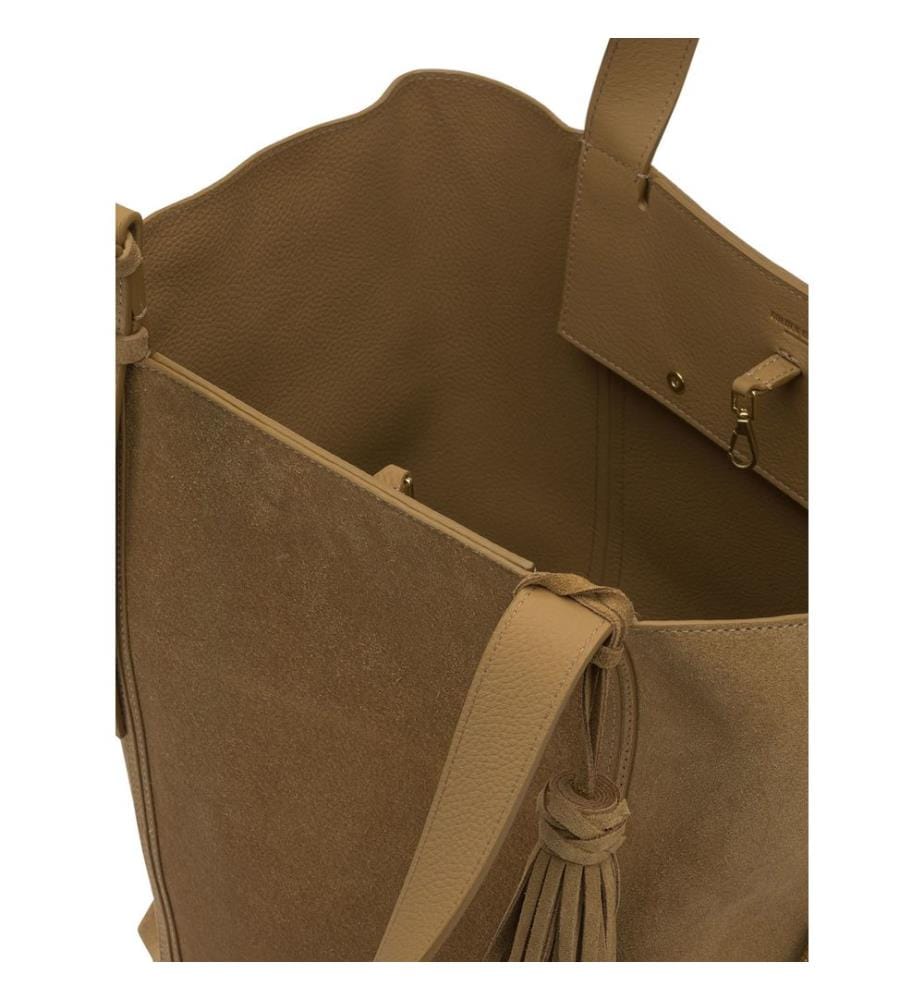 Borsa a tracolla grande "East West" - Marrone