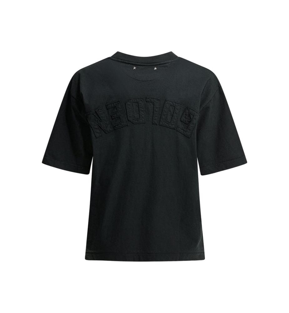 T-shirt girocollo con logo - Nero