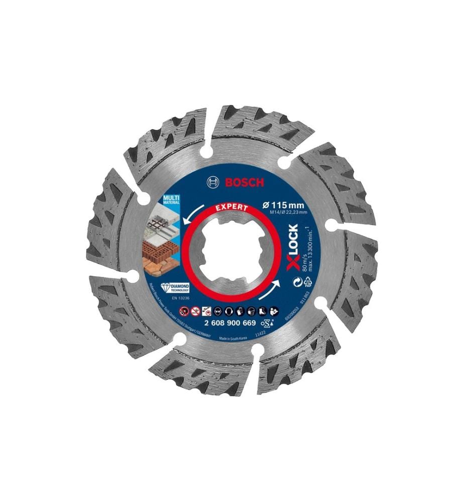 BOSCH - Professional Disque à tronçonner diamanté X-LOCK Expert MultiMaterial 115 mm