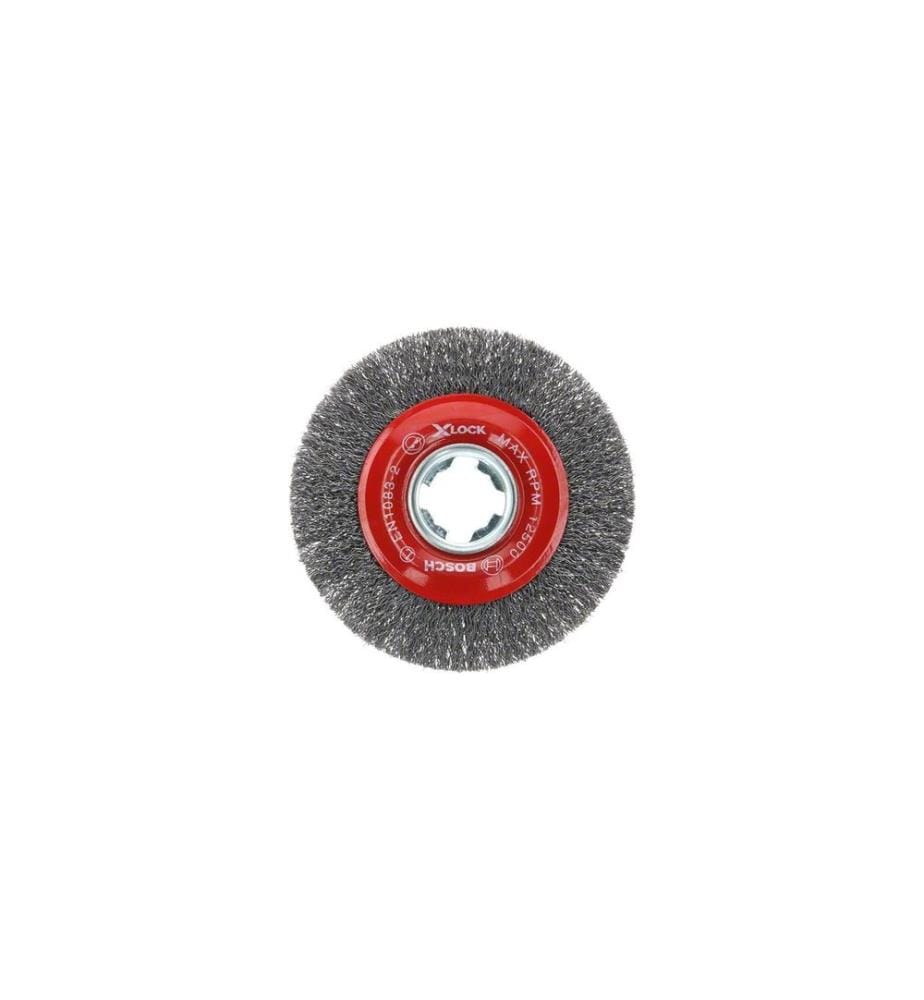 BOSCH - Professional Brosse à disque X-LOCK 115 mm, fil d'acier serti