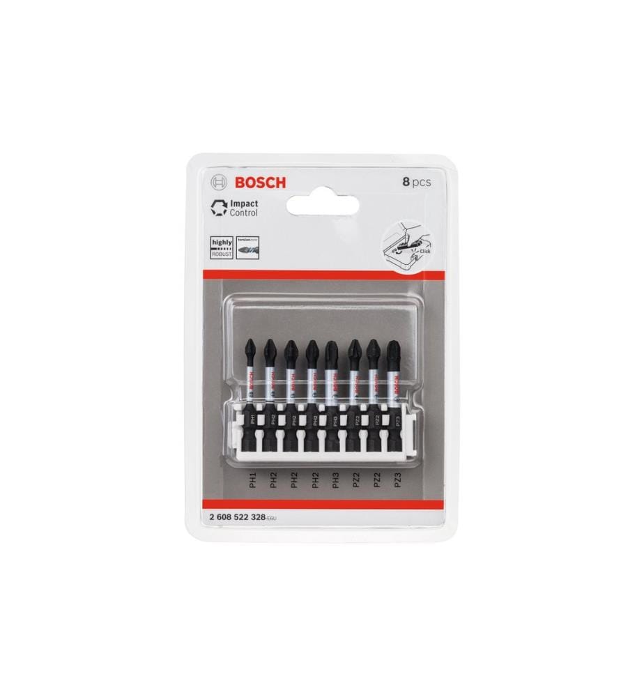 BOSCH - Professional Kits de bits Pick and Click Impact Control 8 pièces