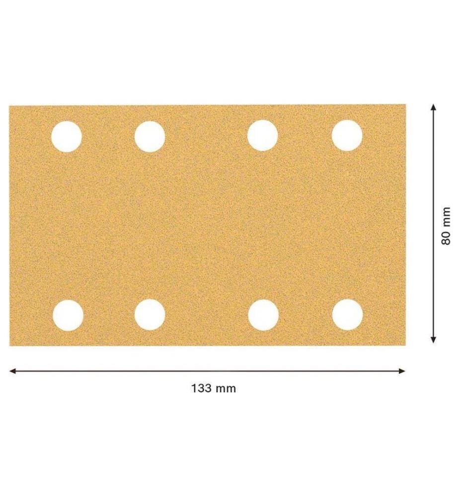 BOSCH - Professional Papier de verre EXPERT C470, 80 x 133 mm, G 80, 10 pcs.