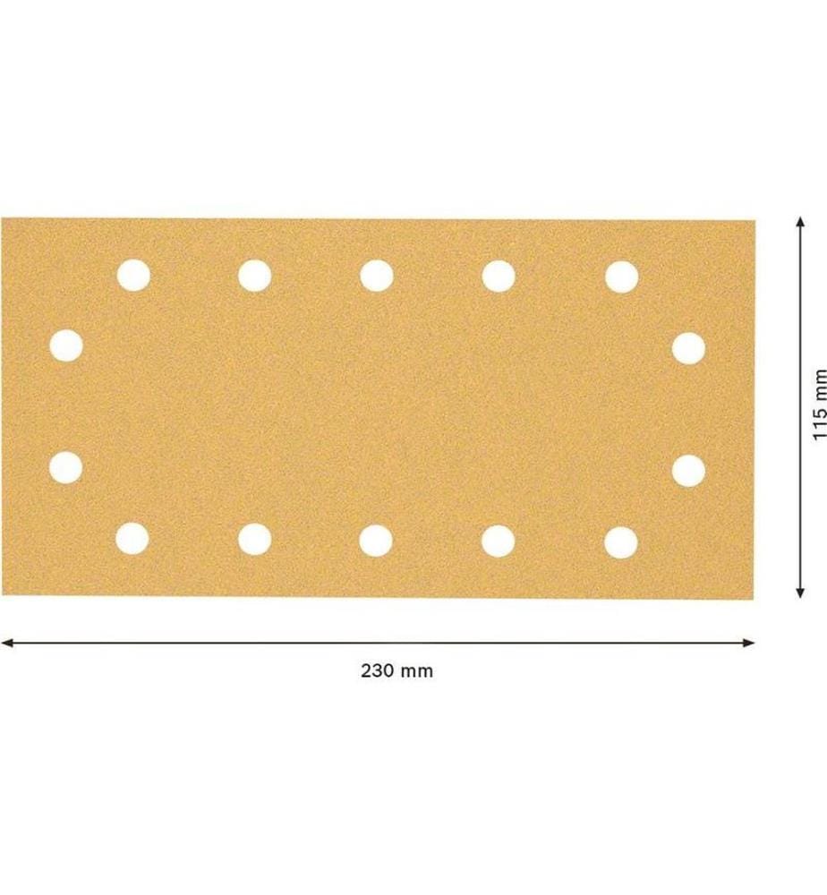 BOSCH - Professional Papier de verre EXPERT C470, 115 x 230 mm, G 80, 10 pcs.