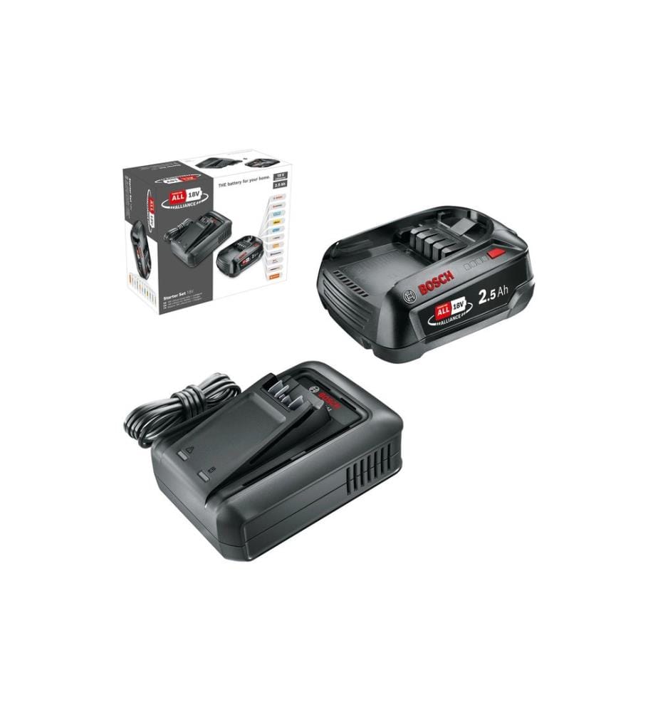 BOSCH - Kit de démarrage pour batterie 18 V, 1 x 2.5 Ah + AL 18 V-44
