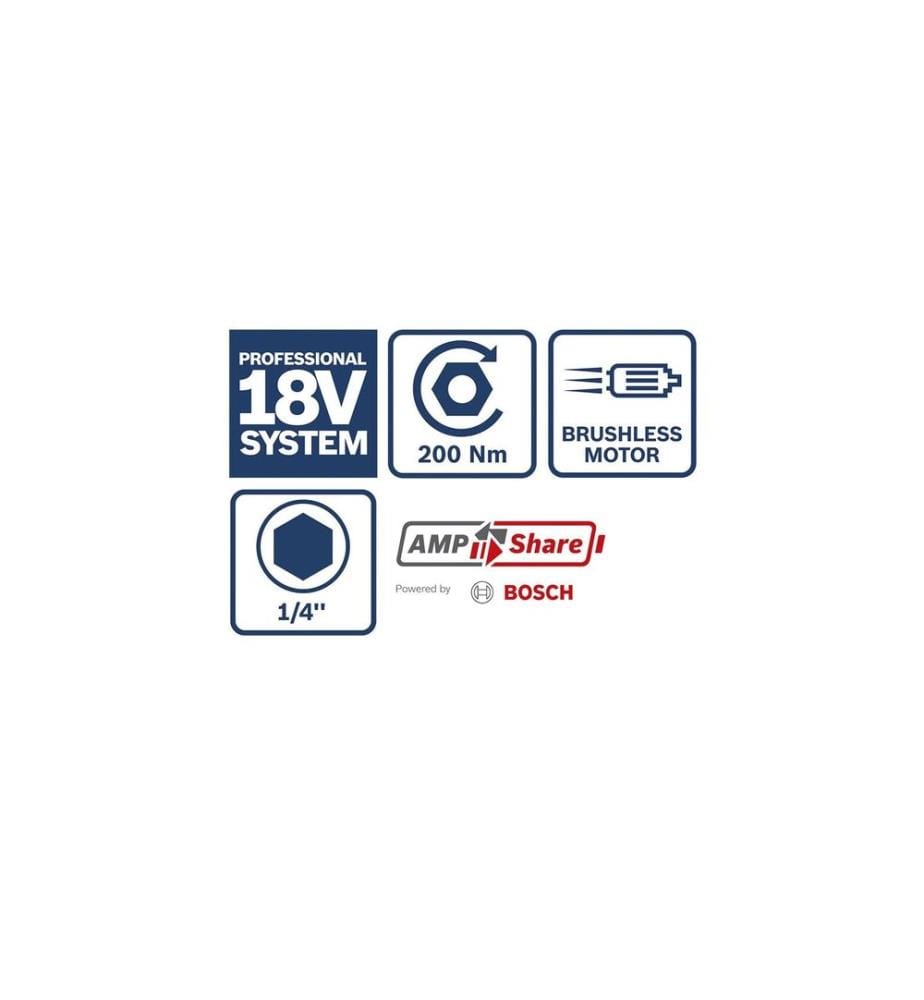 BOSCH - Professional Clés à chocs sans fil GDR 18 V-200 en L-BOXX
