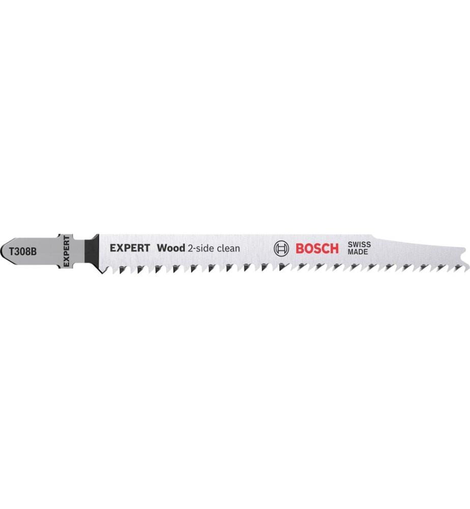 Bosch Professional Lame de scie sauteuse EXPERT Wood 2-side clean T 308 B, 5 pièces