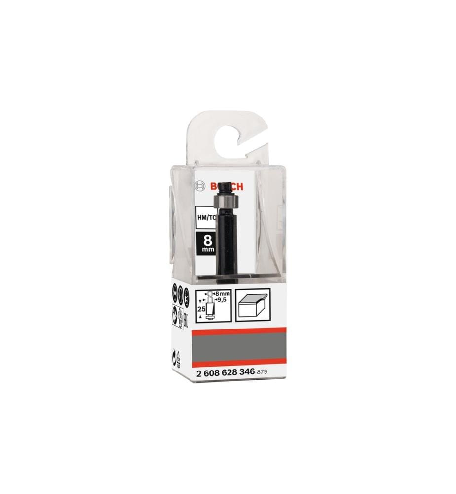 Bosch Professional Fraise à défoncer affleurante D1: 9,5 mm, L: 25,4 mm