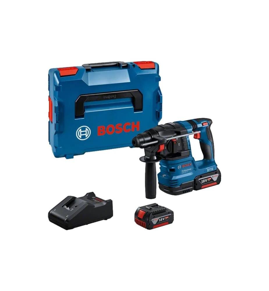 Bosch Professional Marteau perforateur GBH 18 V-22 2x batterie GBA 18 V 4 Ah, L-BOXX 136