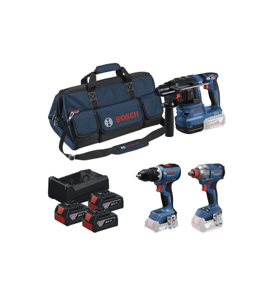 Set d'outils sans fil Bosch Professional GSR + GDX + GBH + 3 x 5.0Ah