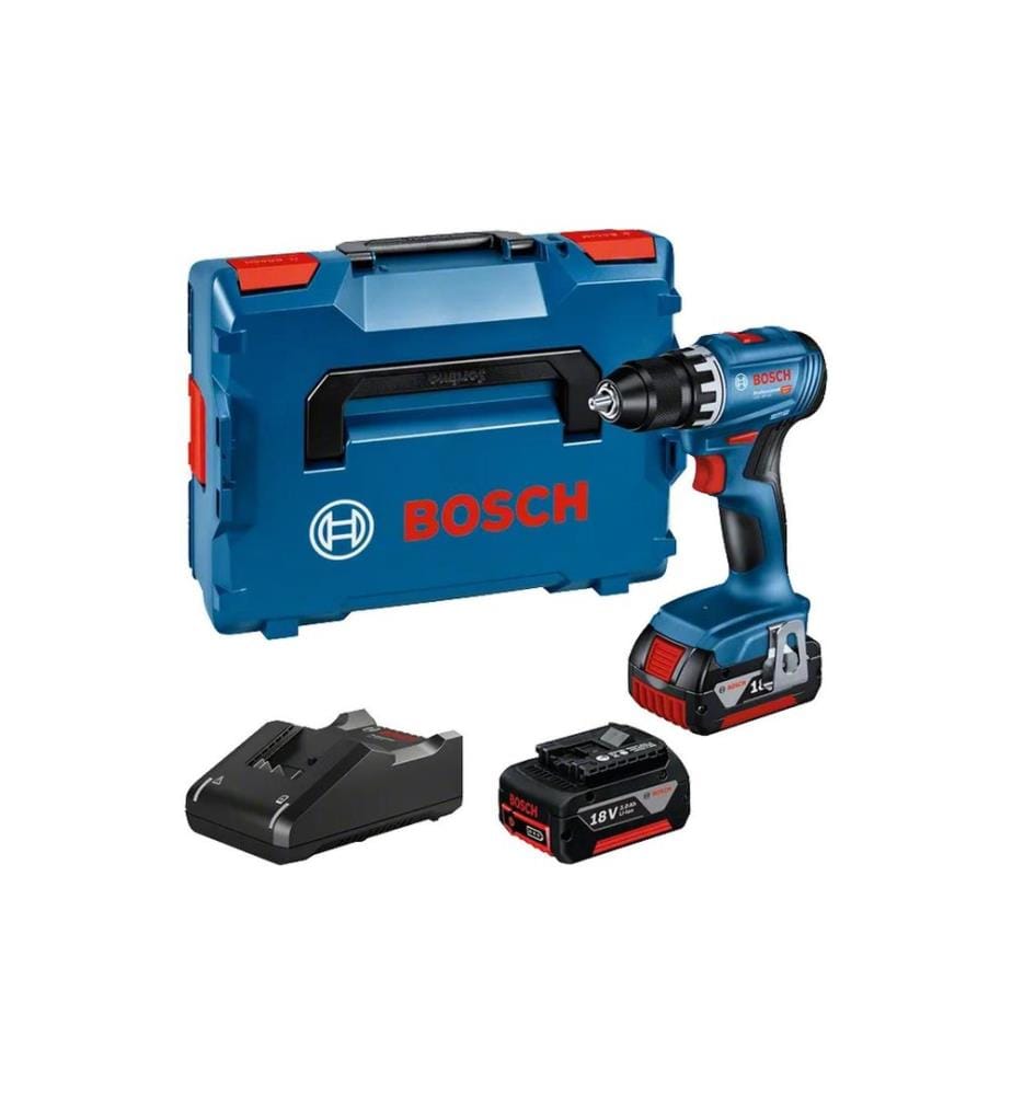 Bosch Professional Akku-Bohrschrauber GSR 18 V-45 + 2x 3.0Ah in L-BOXX