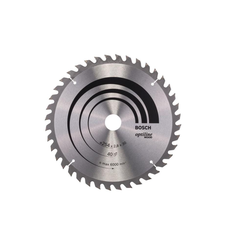 Bosch Professional Kreissägeblatt Optiline Wood, 254 x 30 x 2.8 mm, Z 40