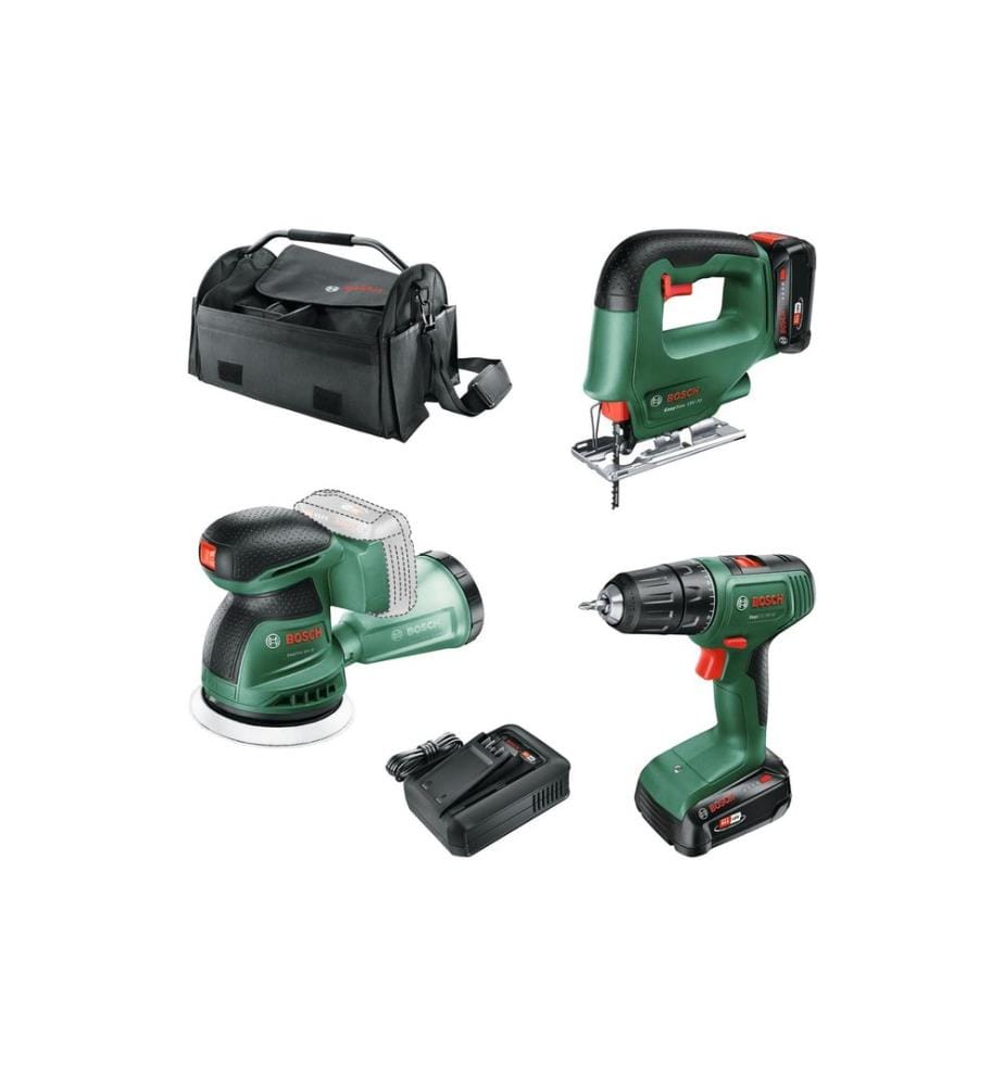 Bosch Akku-Schlagbohrmaschine 18 V Combi-Set Drill+Saw+Orbit