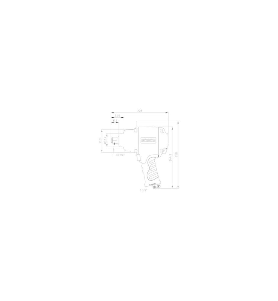 Clé à chocs pneumatique Bosch Professional 3/4"