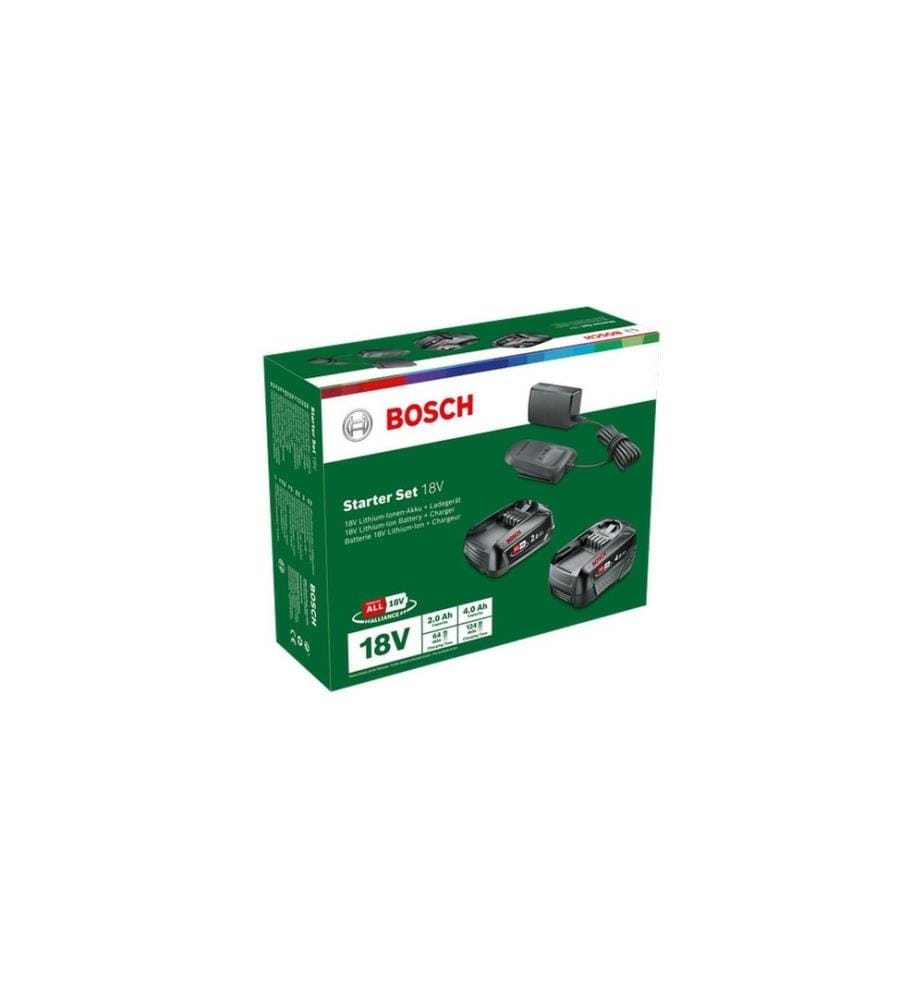 Bosch Starterset 18 V mit 2x Akku (2.0 Ah + 4.0 Ah) und Ladegerät