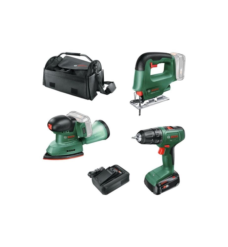 Bosch Akku-Schlagbohrmaschine 18 V Set EasyDrill+EasySaw+EasySande