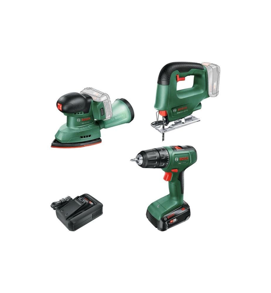 Bosch Akku-Schlagbohrmaschine 18 V Set EasyDrill+EasySaw+EasySande