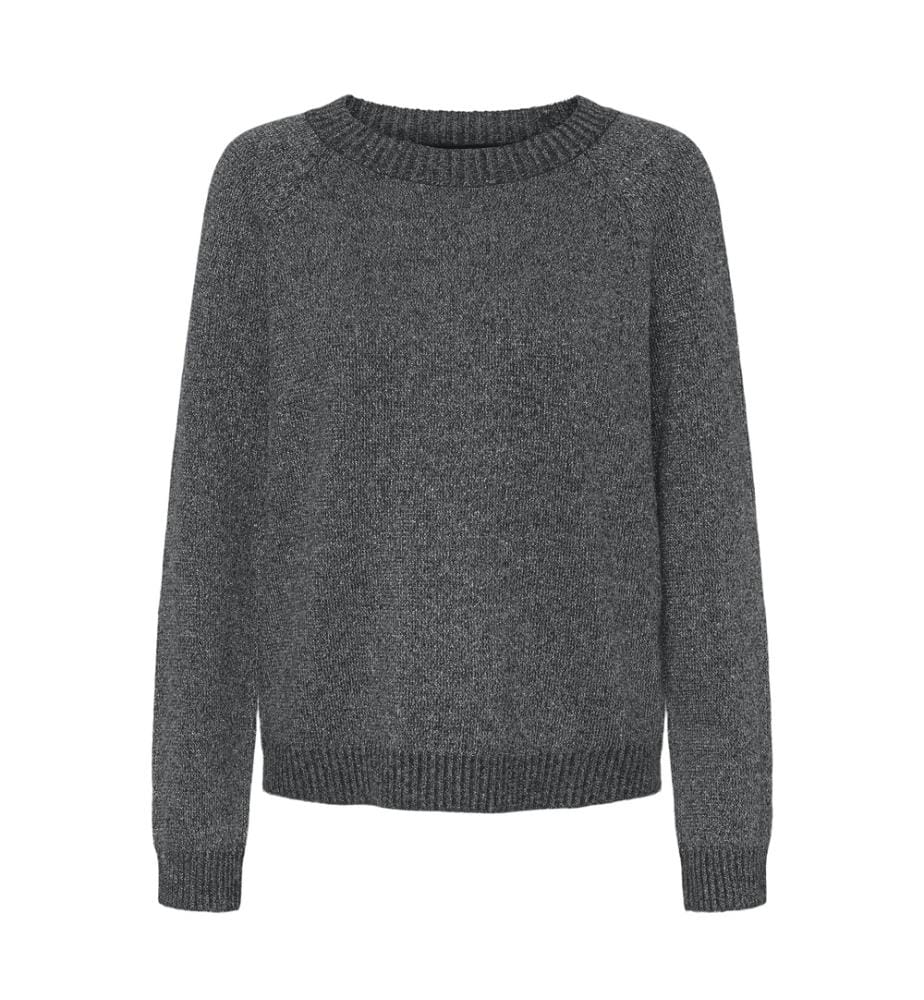 Pullover -Asphalt & Silber & Lurex