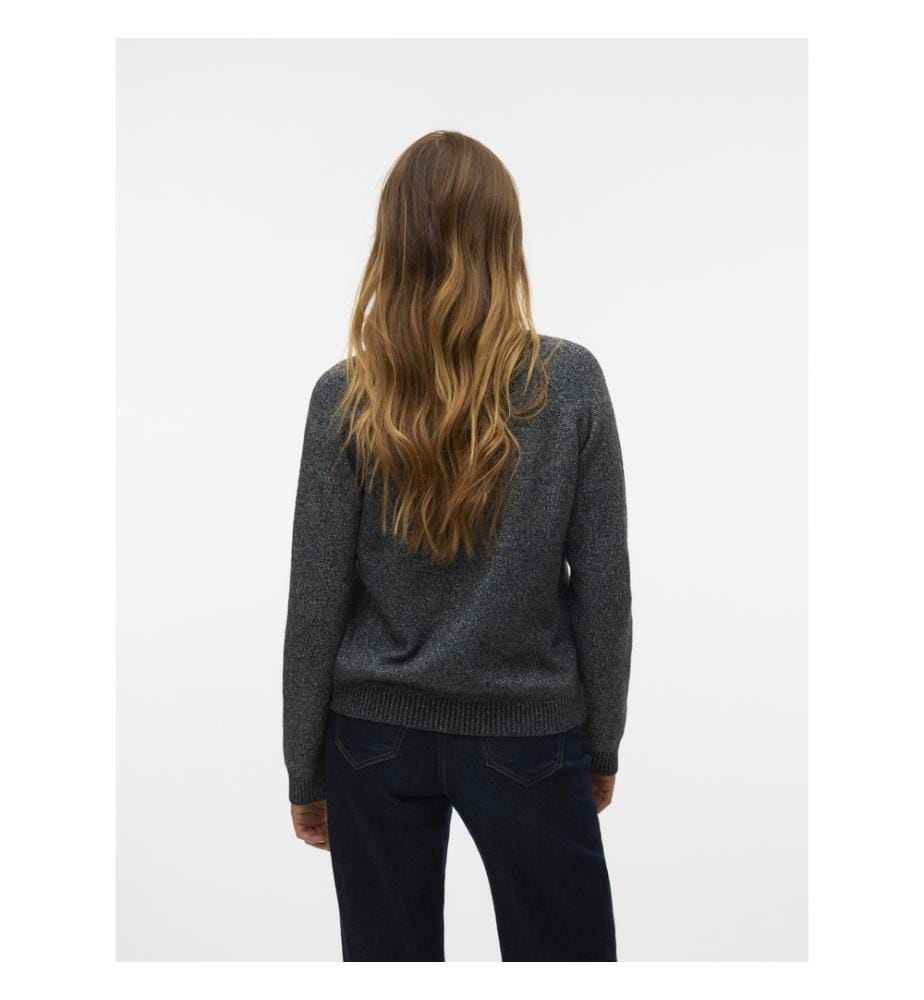 Pullover -Asphalt & Silber & Lurex