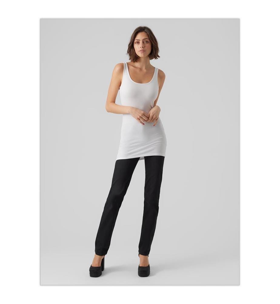 2er-Set Maxi Tank Tops - Schwarz und Weiss