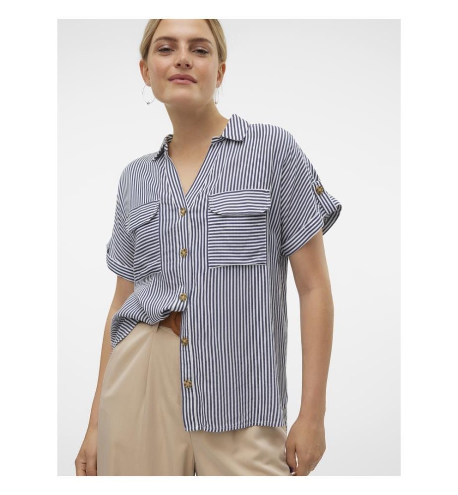 Shirt - Lorbeergrün / Schneeweiss