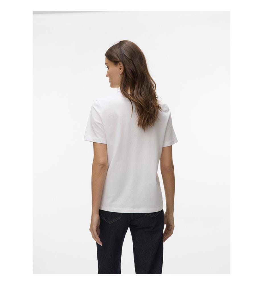T-Shirt - Bright White Red Heart