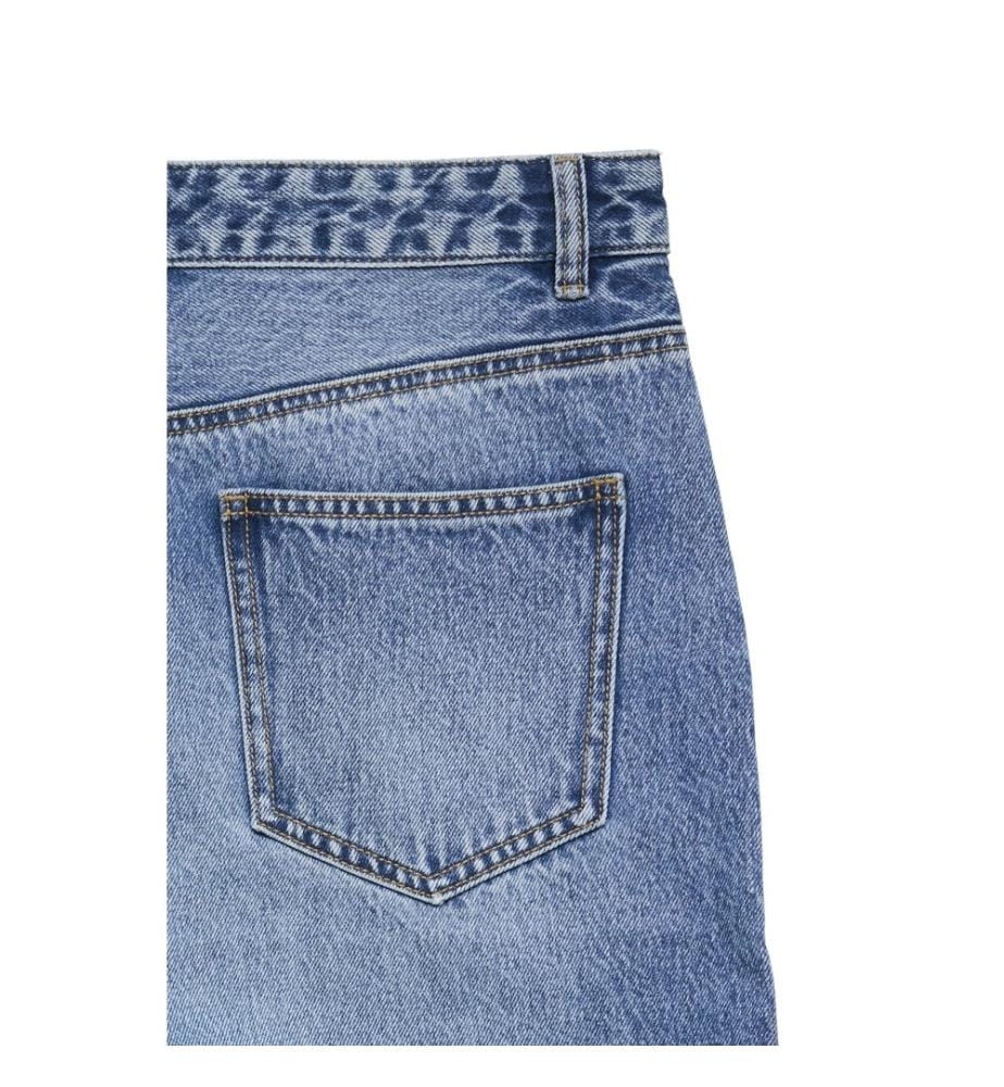 Pantaloncini di jeans dal taglio ampio - Azzurro