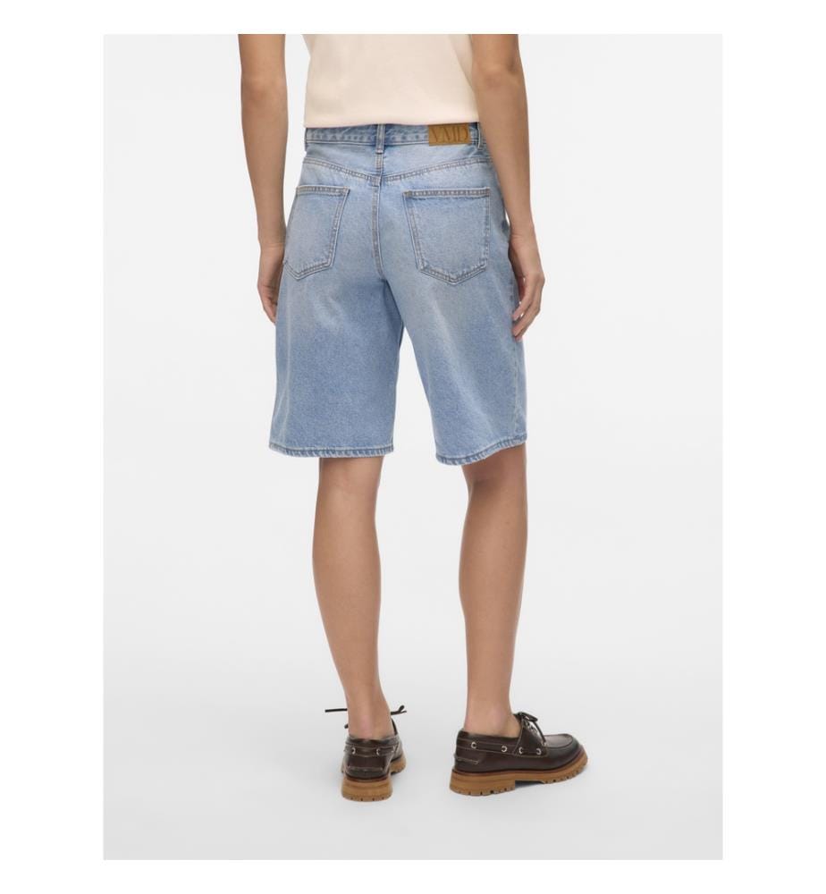 Loose Fit Denim Shorts - Blau