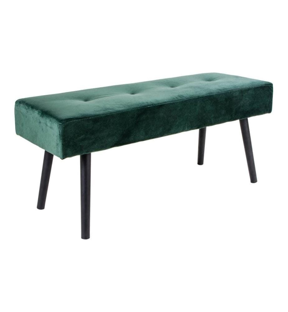 House Nordic - Banc Skiby 100 x 44 cm, Vert/Noir