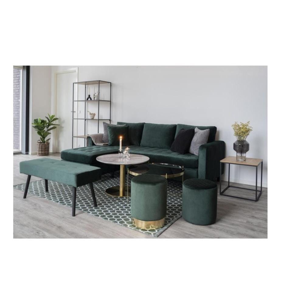House Nordic - Banc Skiby 100 x 44 cm, Vert/Noir