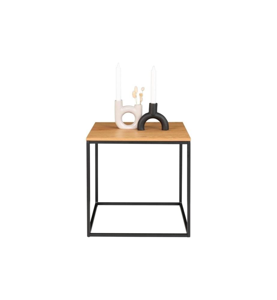 House Nordic - Table d'appoint Vita 45 x 45 cm, Nature/Noir