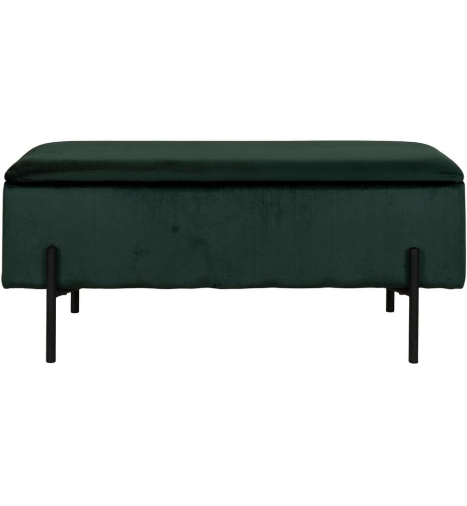 House Nordic - Coffre-siège Watford 36,5 x 95 x 46 cm, Vert foncé