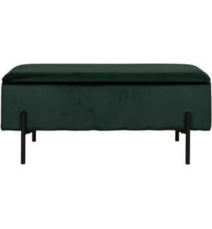 House Nordic - Coffre-siège Watford 36,5 x 95 x 46 cm, Vert foncé