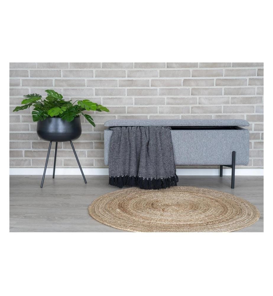 House Nordic - Coffre-siège Watford 36,5 x 95 x 46 cm, Gris clair
