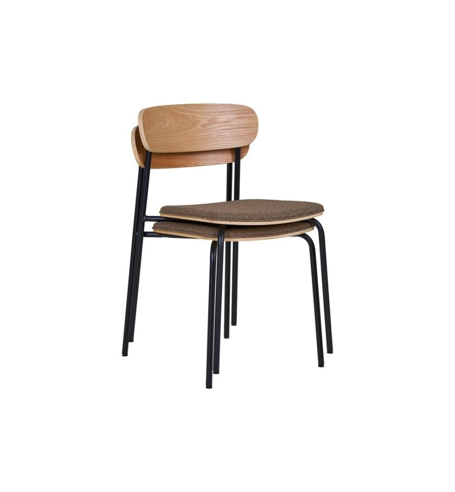 House Nordic - Stuhl Estepona 2 Stück, 77 x 51 cm, Braun