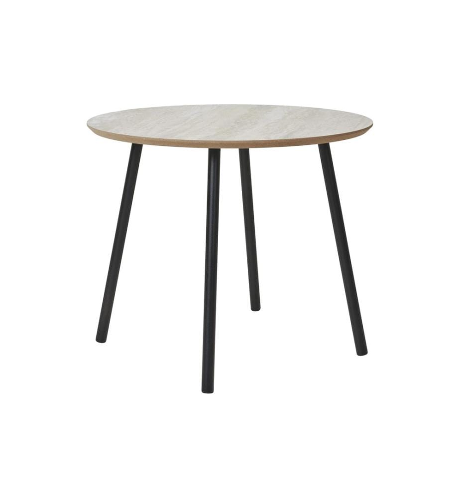 House Nordic - Table d'appoint Aalst 55 x 45 cm, Brun/Noir