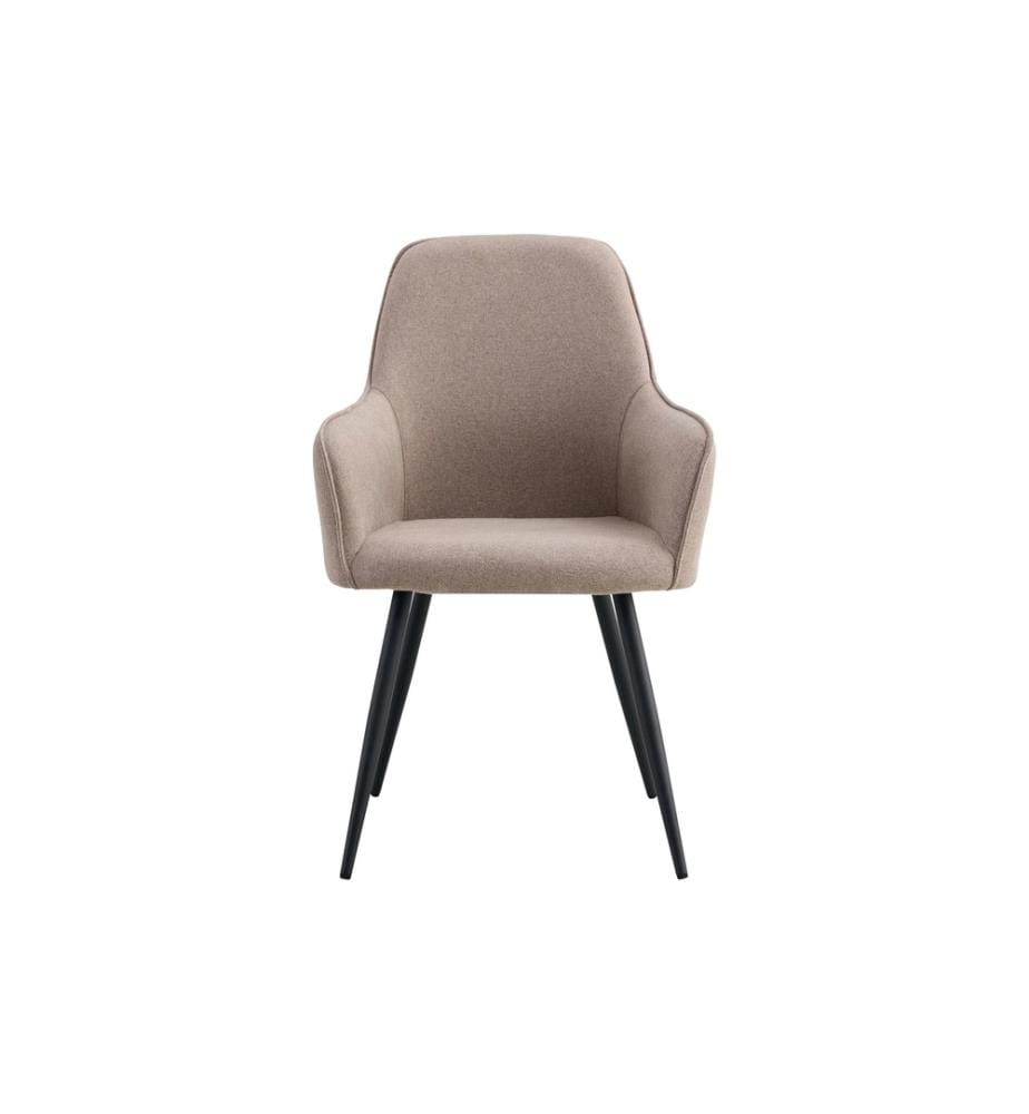 House Nordic - Chaise Harbo 65 x 57 x 87, Noir/Stone Gray,  2 pièces